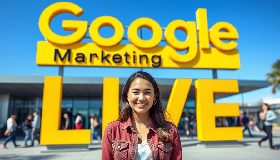 Smiling woman at Google Marketing Live, AI-Powered Digital Marketing Updates event.