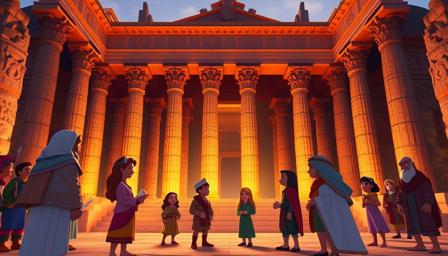 Animated scene of Solomon's Temple from Superbook.