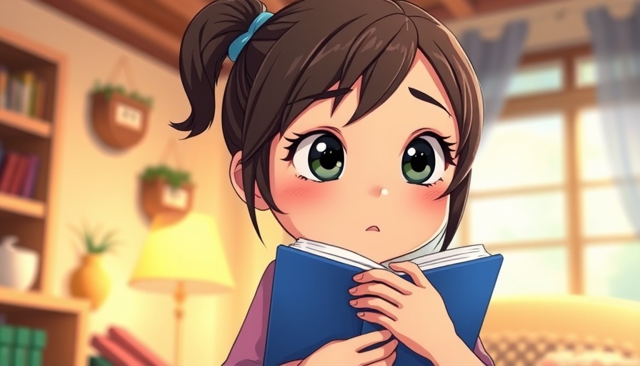 Face Any Challenge with Confidence: Animated young girl reading