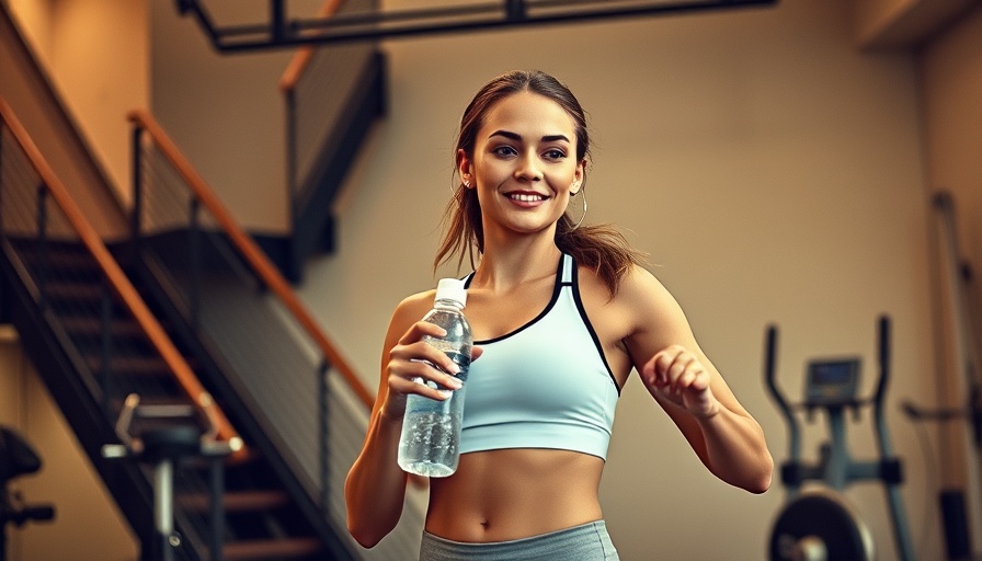 Energetic woman preparing for workout indoors for cardiovascular health.