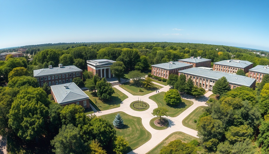 Closure of Bass Memorial Academy: Aerial view of campus.