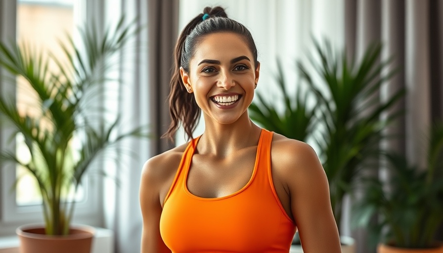 Fit woman discussing training at different intensities indoors.