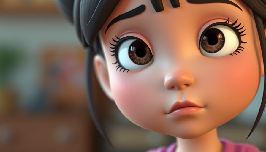 3D cartoon girl reflecting forgiveness in the SDA community.