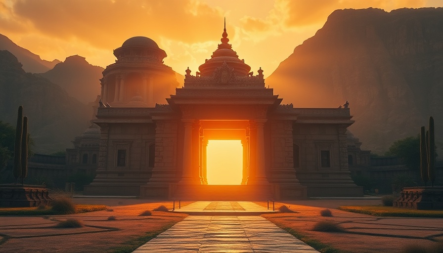 Animated Solomon's Temple with glowing entrance at dedication.