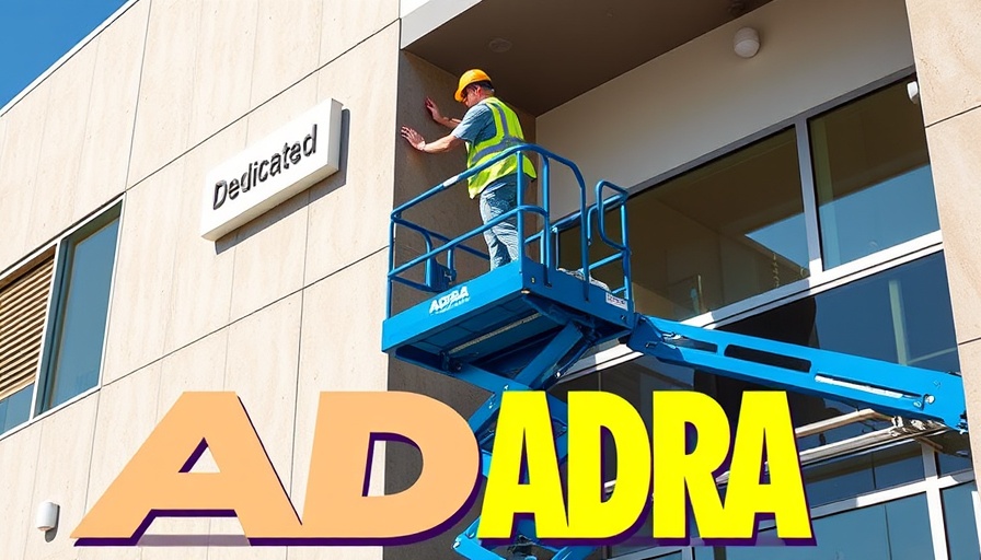 Building maintenance with ADRA logo highlighting fraud charges concerns.