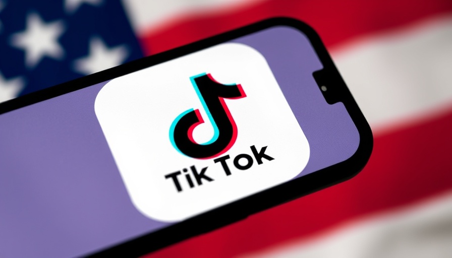 TikTok logo on phone screen with American flag, symbolizing TikTok ban delayed.
