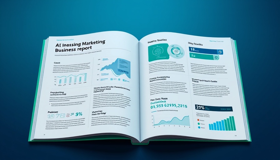 AI in marketing report with green and blue design.