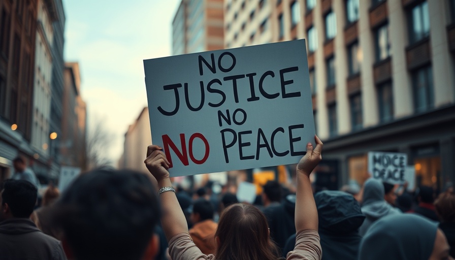 Protest sign focus with background text on Adventist social activism.