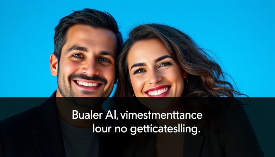Smiling duo and text discuss AI Operator Role in Business.
