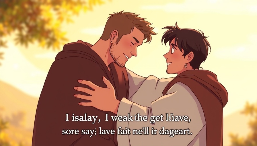 Animated scene of unity and faith with biblical quote.