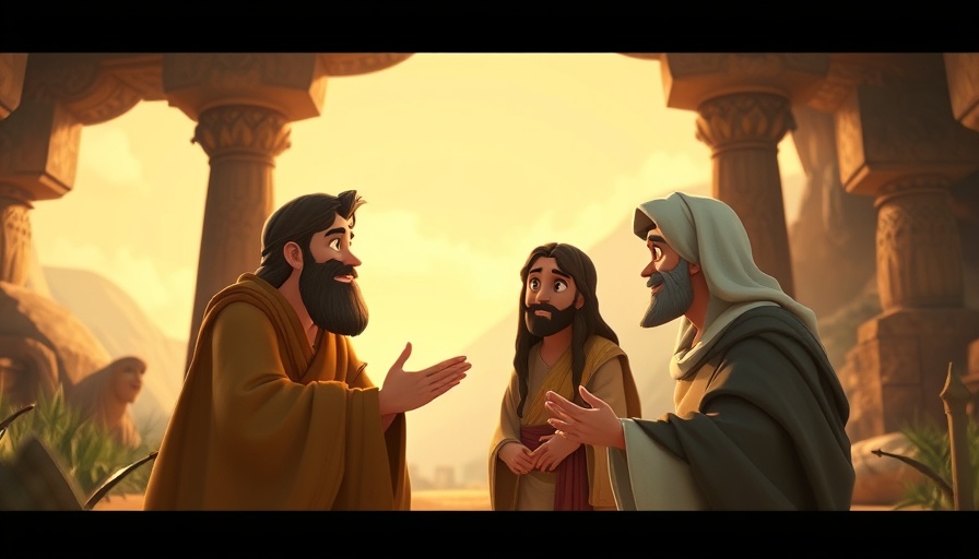 Animated biblical scene depicting #SuperVerse meaning in SDA community.