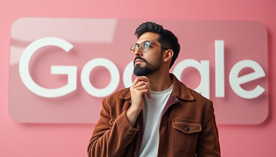 Thoughtful man against Google logo, Link Disavow Files Processing