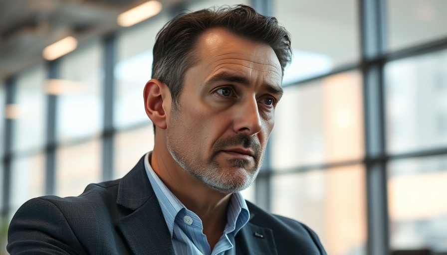 Focused man discussing the AI wealth explosion in an office.