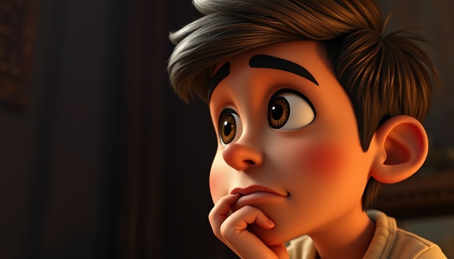 Even little faith can move mountains, animated character close-up.