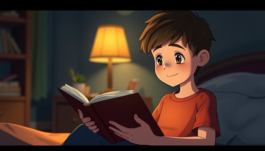Thoughtful boy reading under lamp, God is all-powerful and almighty.