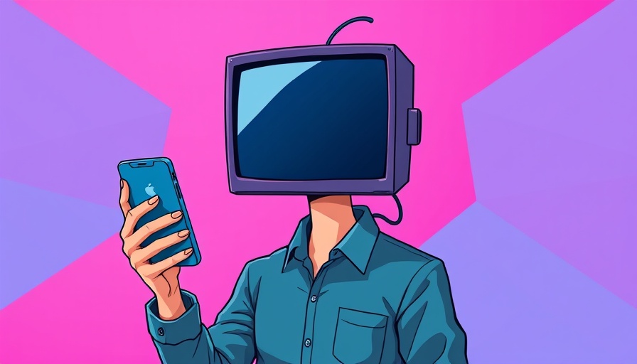 Creative depiction of AI desktop/mobile divide with monitor and phone.