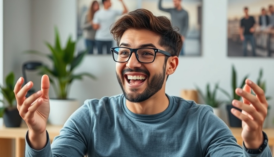Excited individual discussing helium market indoors.