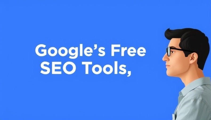 Google's Free SEO Tools, blog header image with blue background