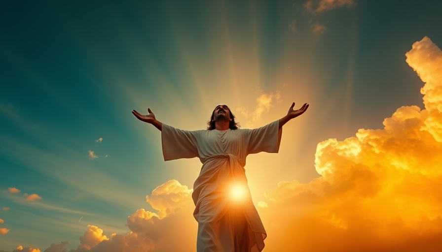 Illustration of Jesus amidst clouds with the text 'bad theology in Jesus is coming soon'.