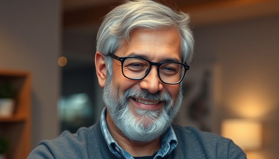 Mature man with glasses smiling, SDA Church crisis in focus.
