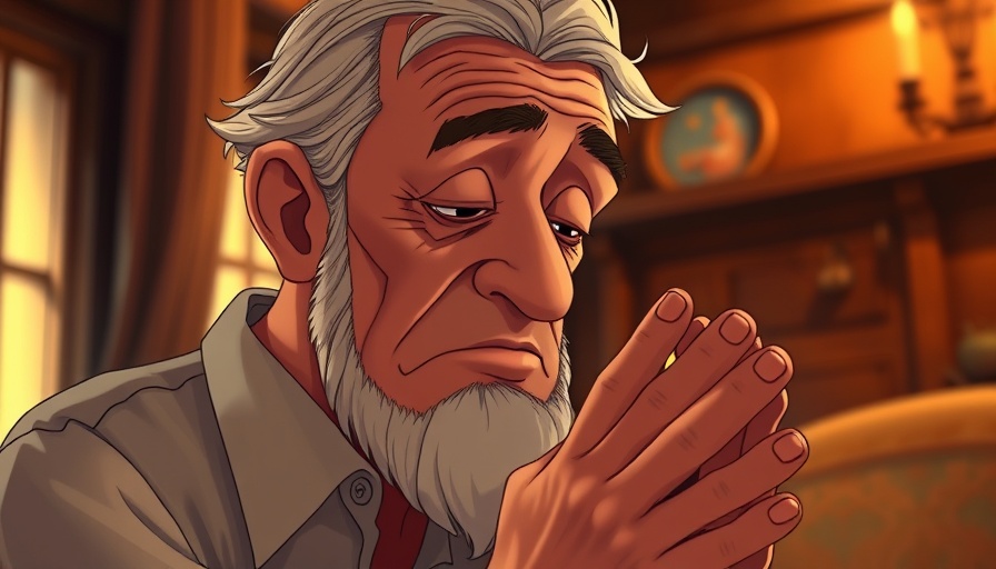 Animated man in prayer depicting encouragement in the SDA community.