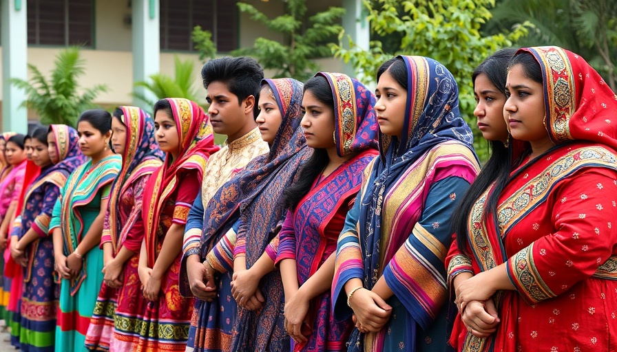 TMI mission church growth Menyamya ceremony participants in vibrant attire.
