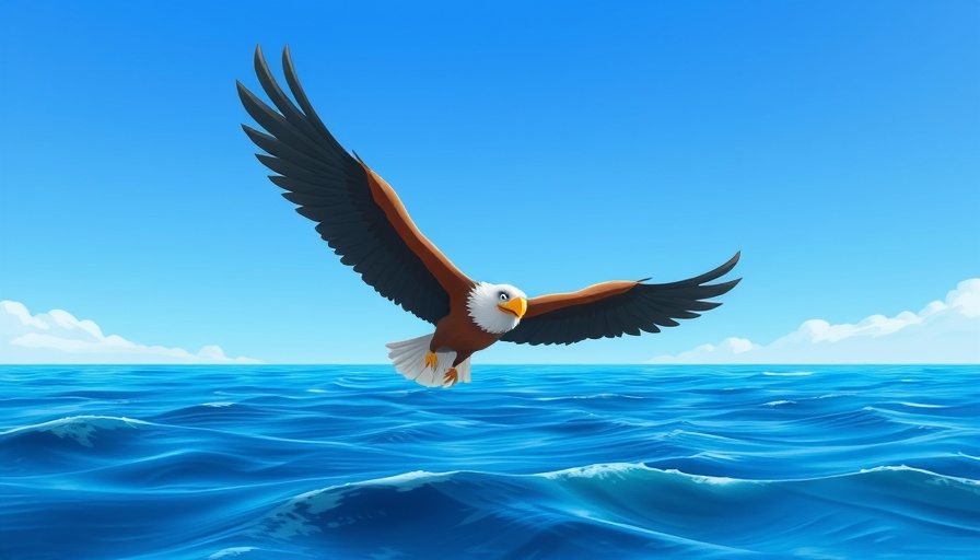 Animated eagle above ocean scene symbolizing God as our Creator.