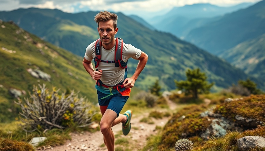 Caleb Morton trail running for cancer research.