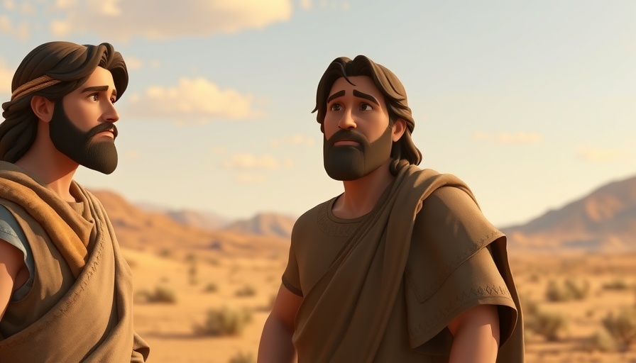 Animated scene of biblical figures highlighting God's presence in our lives.