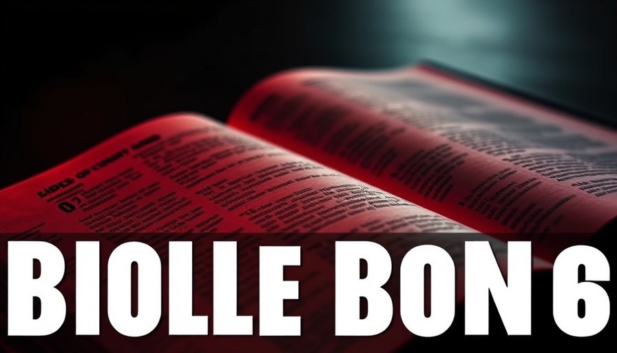 Open Bible with red highlights on pages and text about misinterpretations.