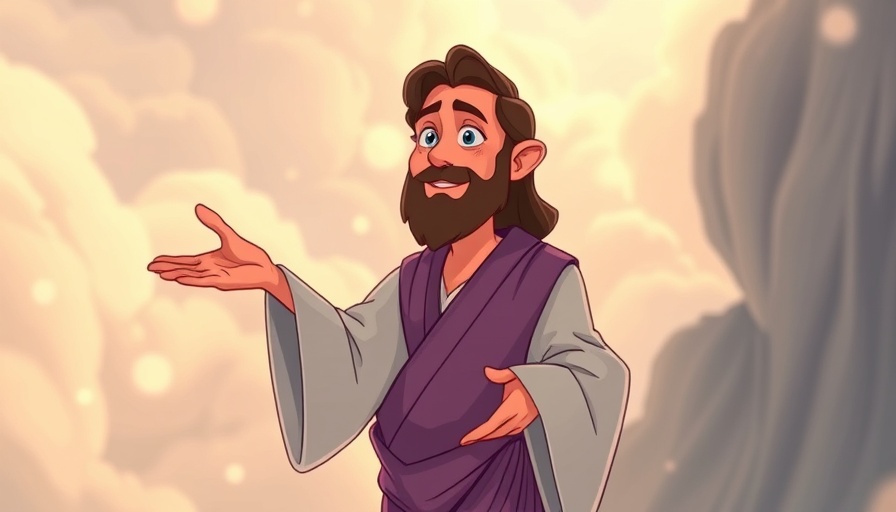 Inspirational message: God is always with me, animated scene.