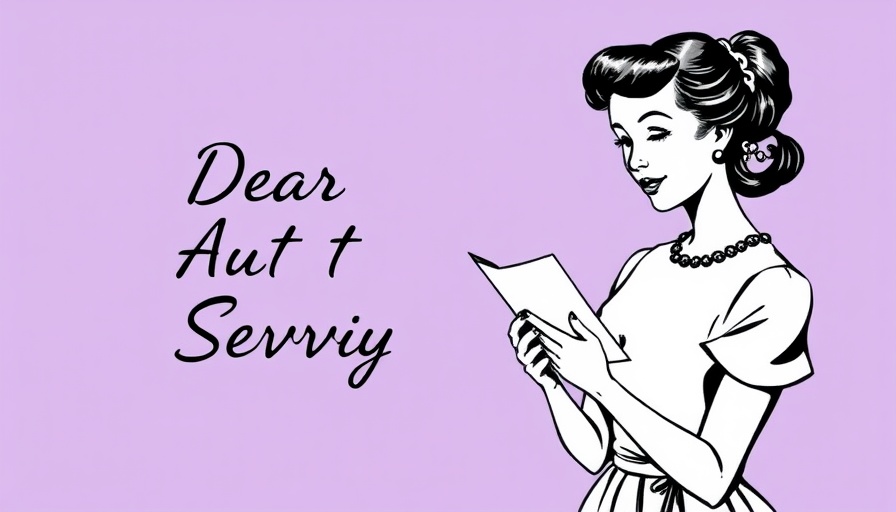 Vintage illustration with 'Dear Aunt Sevvy' text.