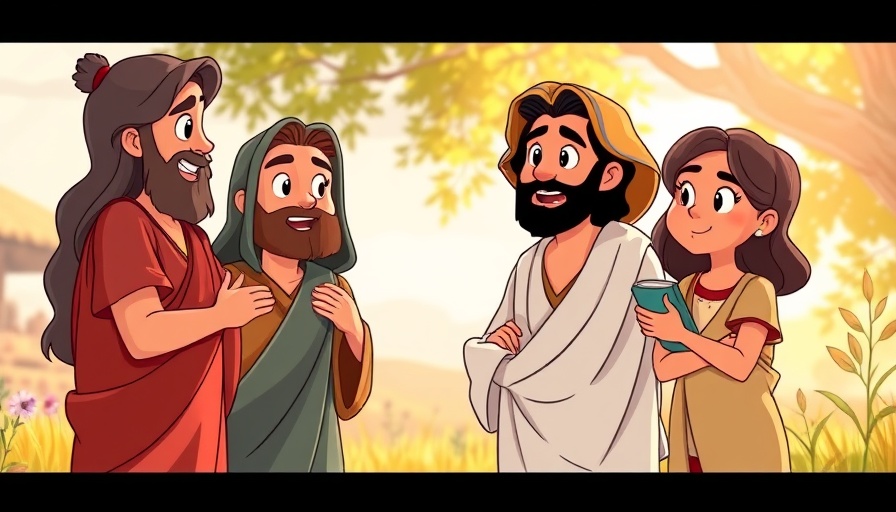 Animated biblical scene promoting strengthening faith in difficult times.