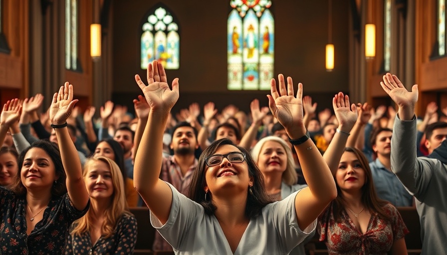 Diverse community in worship, symbolizing Leadership in SDA Faith Community.