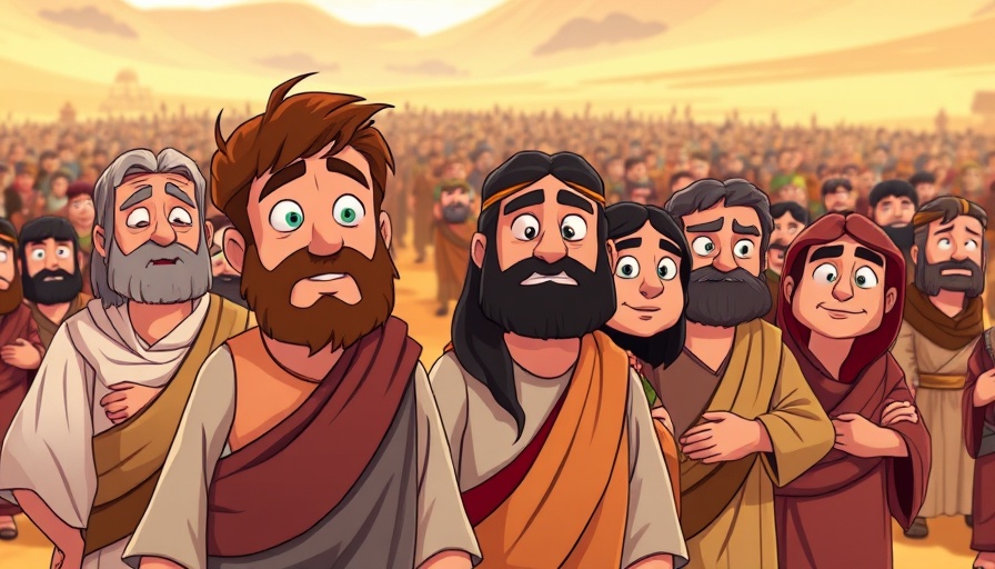 Animated depiction of biblical figures from Fiery Furnace Story.