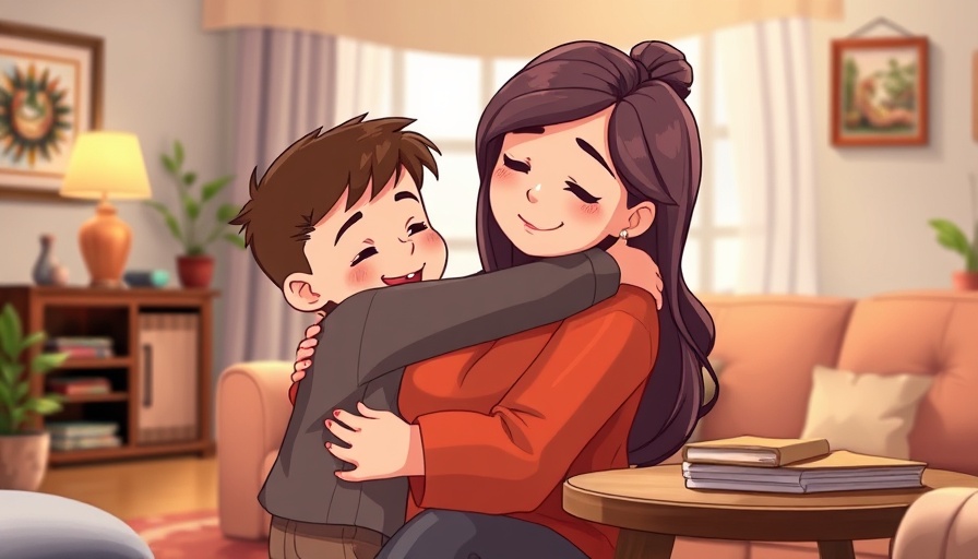 Animated scene of a boy and woman symbolizing trusting God completely.