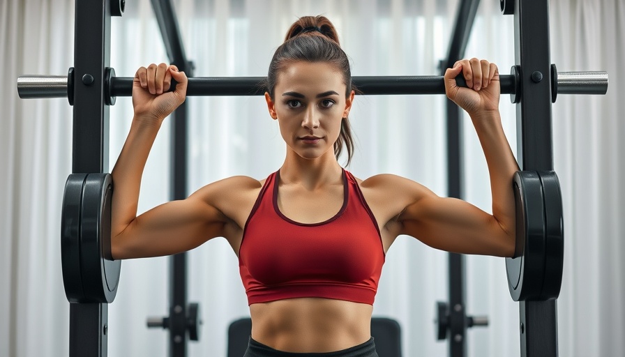 Benefits of the Arnold Press: Woman performing exercise in home gym.