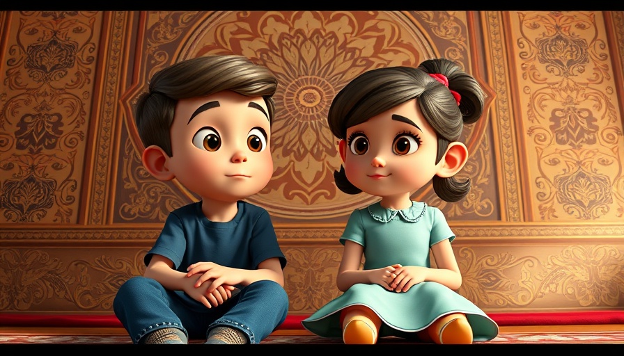 God Created Everything Superbook scene with animated children conversing.