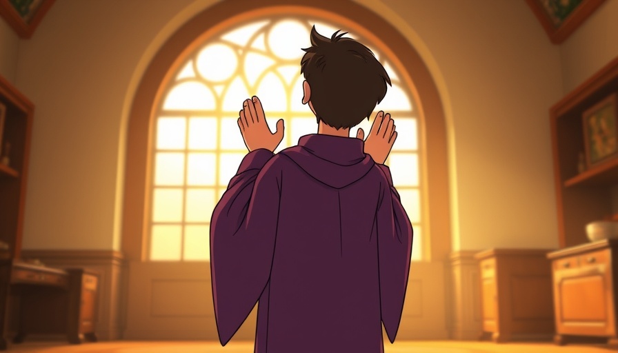 Animated prayer scene illustrating faith in parenting support.