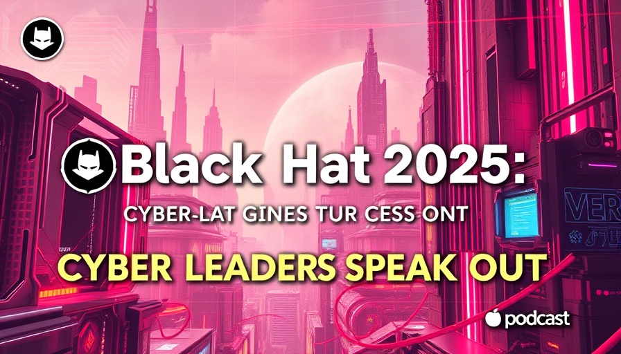 AI in Cybersecurity: Futuristic art with Black Hat 2025 theme, podcast imagery.