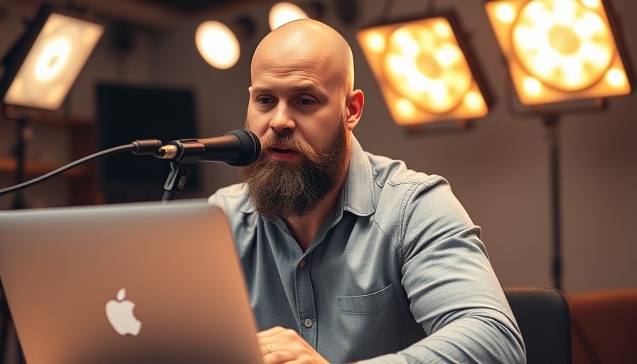 Man discussing vector databases in a studio setting.