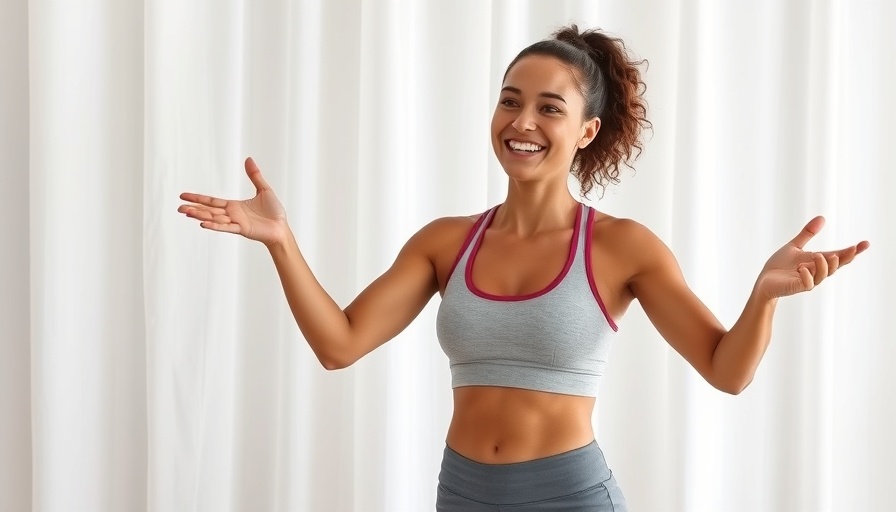 Facebook 30-30 encouragement: smiling woman in workout gear.