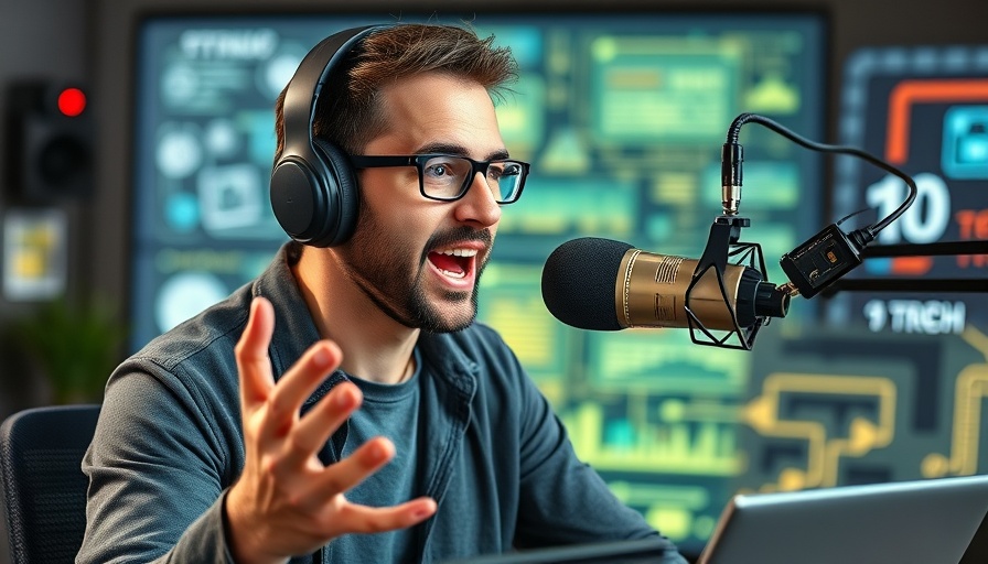 AI and cybersecurity threats podcast discussion in modern studio.
