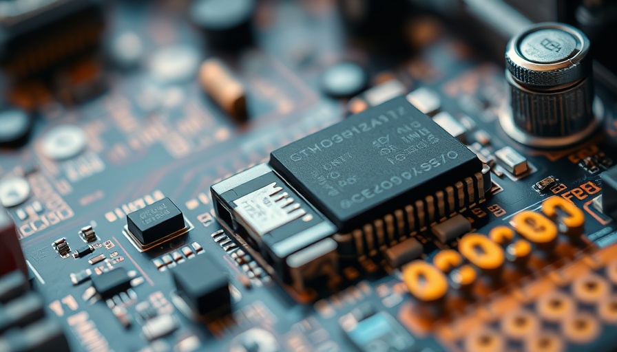 Close-up of a circuit board highlighting technology benefits