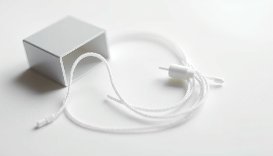 Innovative stress-tracking dental floss with sleek design