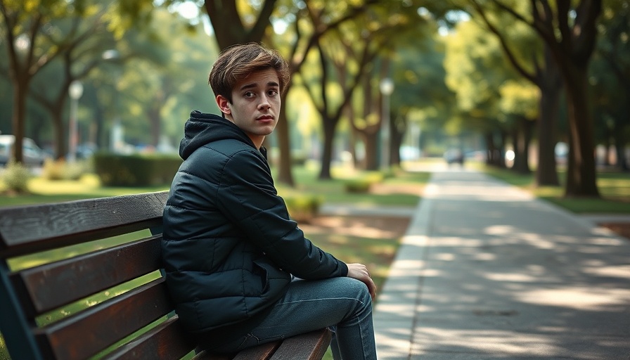 Teen contemplating impacts of harsh parenting in park setting.