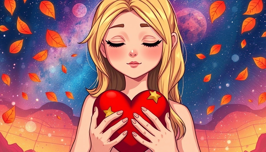 Chasing Love Until I Chose Myself - serene woman with a red heart