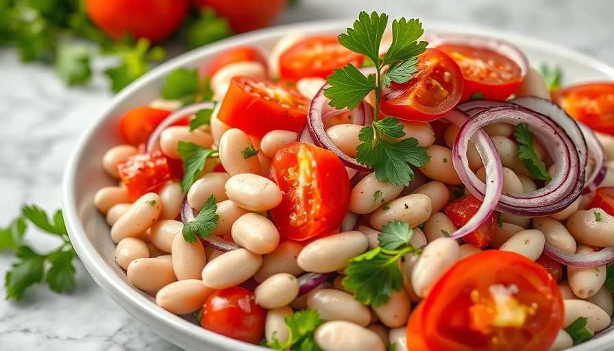 Colorful and fresh Mediterranean salad emphasizing balanced diet importance.