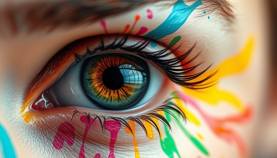 Abstract art colorful eye, symbolizing earlier glaucoma detection importance.