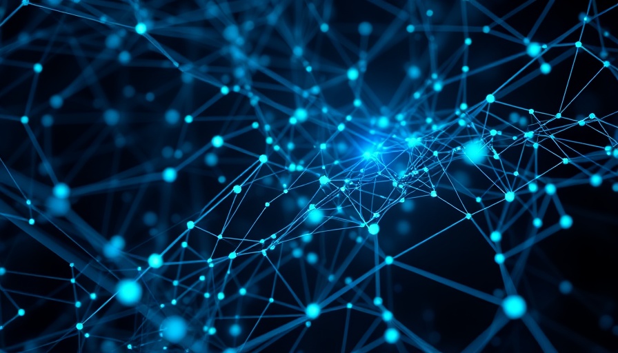 AI search strategies illustrated with digital network flow.